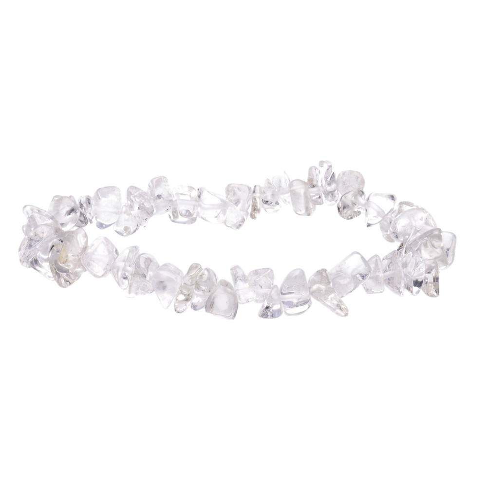 Transparentes Quarz-Chip-Armband