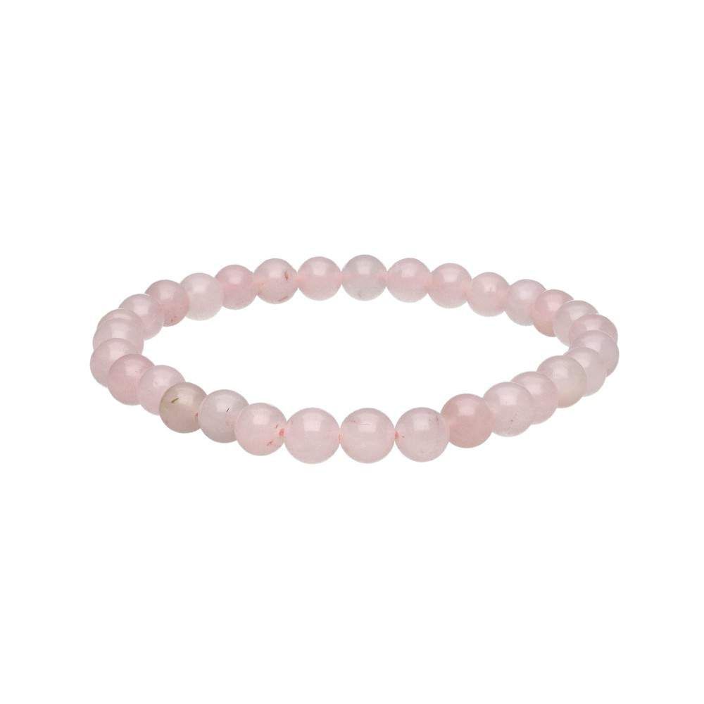 Bracelet en quartz rose de 6 mm